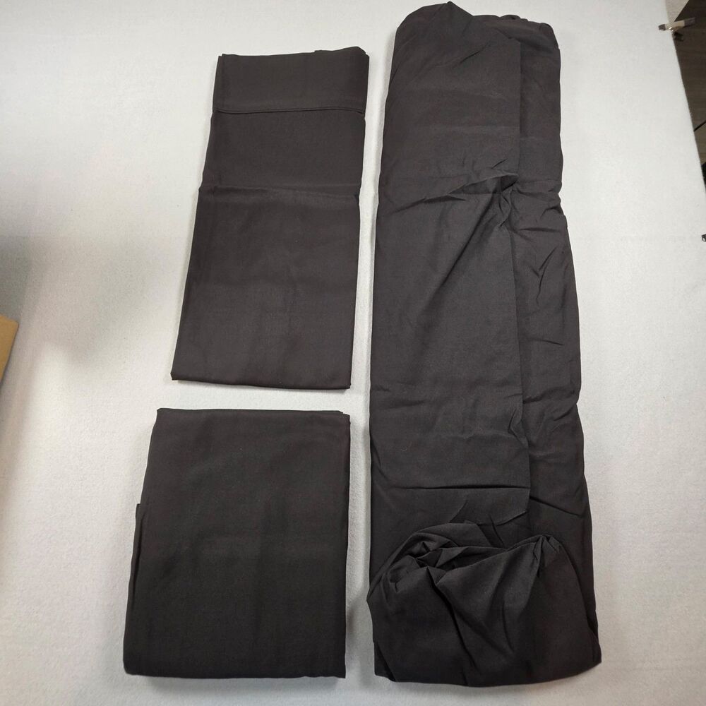 Full Size Microfiber Bed Sheets – Black Sheet Set